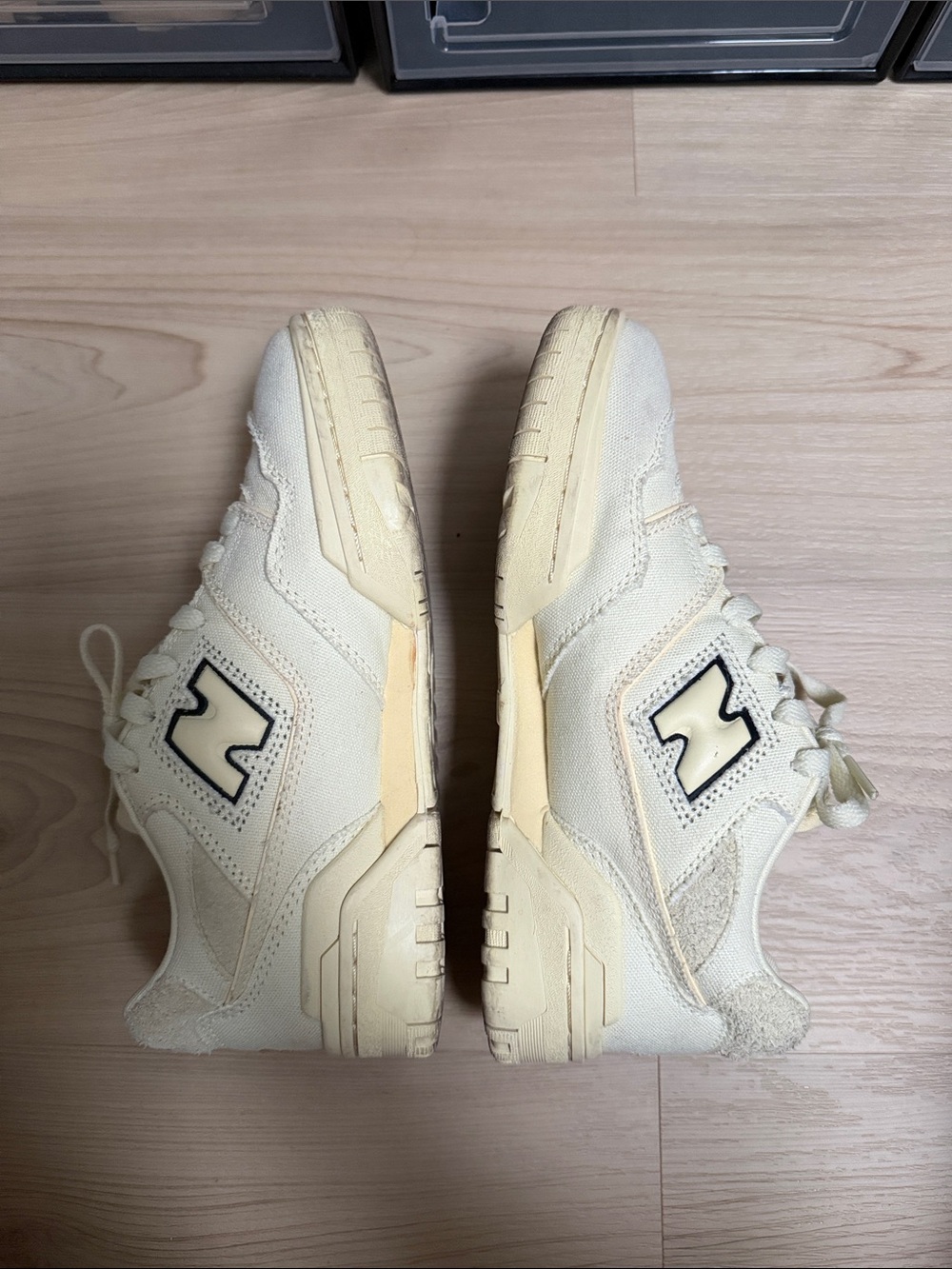 Light Yellow New Balance 550 Sneakers